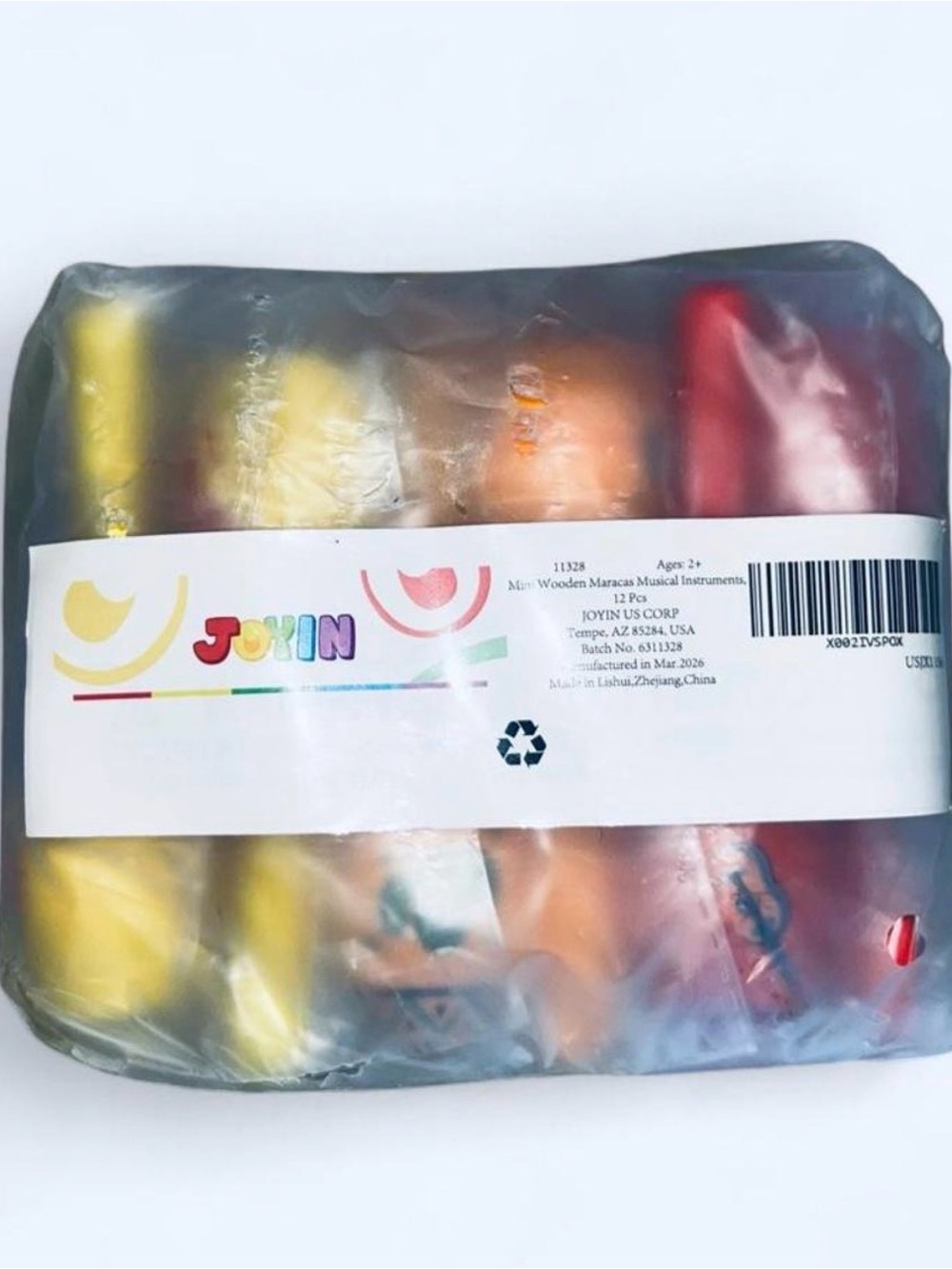 Colorful Mini Wooden Maracas Set - Multicolor